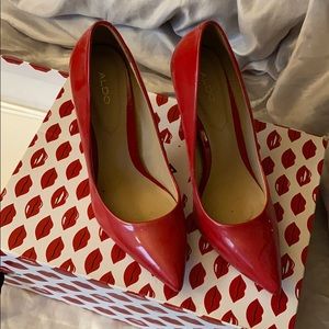 Red Aldo pumps
